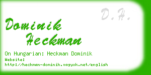 dominik heckman business card